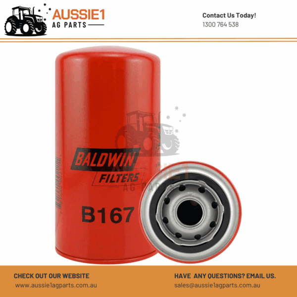 Baldwin Full-Flow Spin-on Lube Filter B167 (427207C3, 528250R91, 3059246R91, 3059247R91)