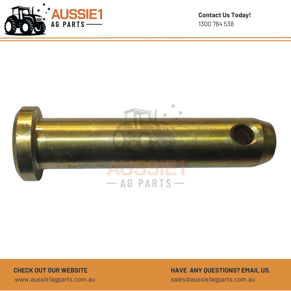 Slip-in Lower Implement Pin CAT 2 1 1/8" (28.6mm) x 4 1/8" (105mm) - B216