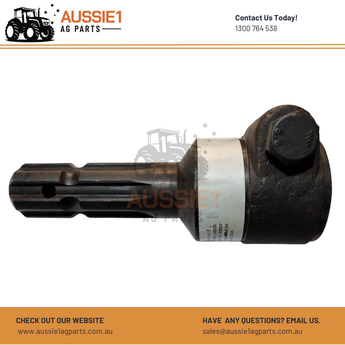 Heavy Duty PTO Adaptor 1 3/4" (20 SPL Female) 1 3/8" (6 SPL Male) x 7" (180mm) - B2459