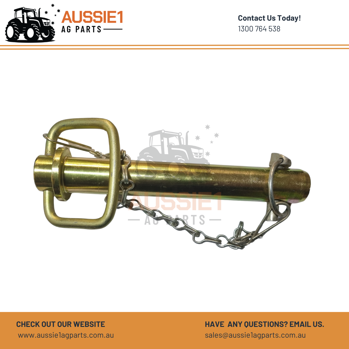 Drawbar Pin 1 1/8" (28.6mm) x 6 1/4" (160mm) - B412