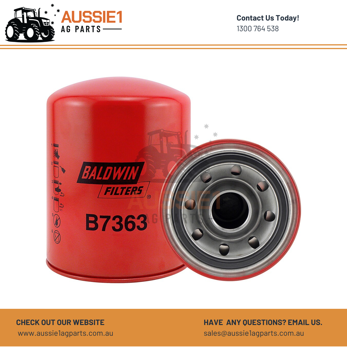 Baldwin Oil Filter B7363 (V836862582, 836862582, W1374/7)