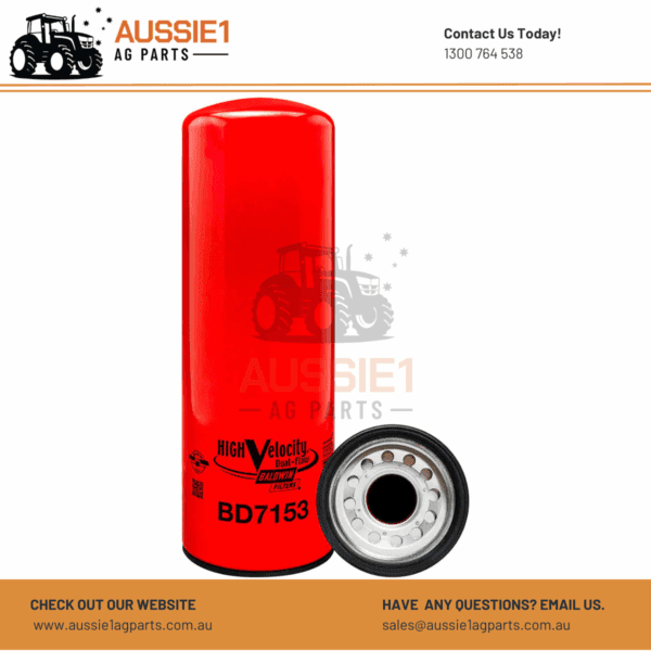 Baldwin High Velocity Dual-Flow Lube Spin-on Filter BD7153 (3406810, 340681000, LF9000)