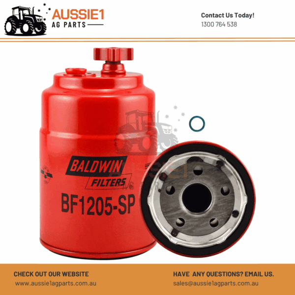 Baldwin Primary Fuel/Water Separator Spin-on with Drain and Sensor BF1205-SP (E7HZ-9N184-B, E8HT-9J288-AA)