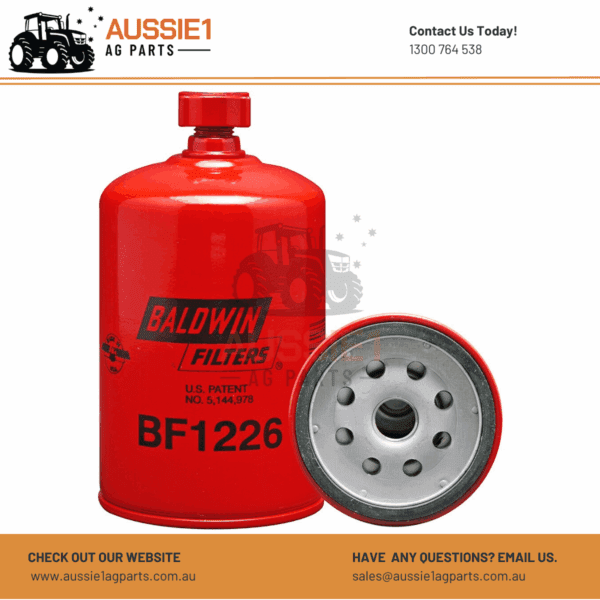 Baldwin Fuel/Water Separator Spin-on with Drain BF1226 (3903202)