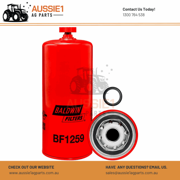 Baldwin Fuel/Water Separator Spin-on with Drain BF1259 (3329289, FS1000)