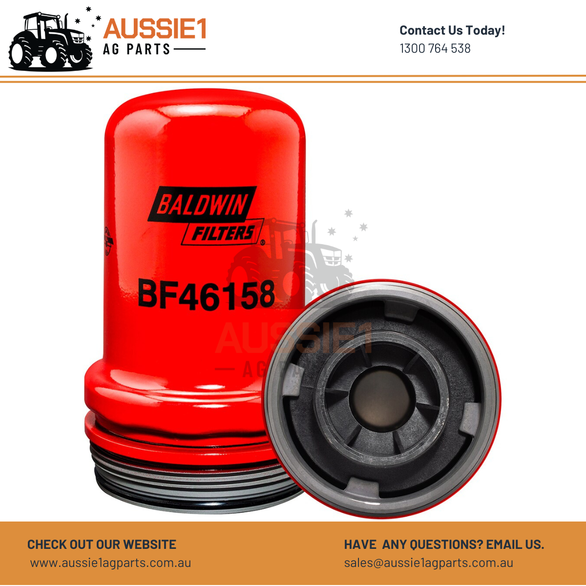 Baldwin Spin-on Fuel Filter BF46158 (DZ115392, RE560681)