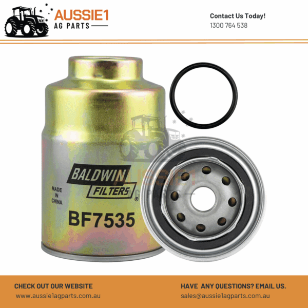 Baldwin Fuel/Water Separator with Threaded Port Filter BF7535 (16403-G9900, 23303-56040)