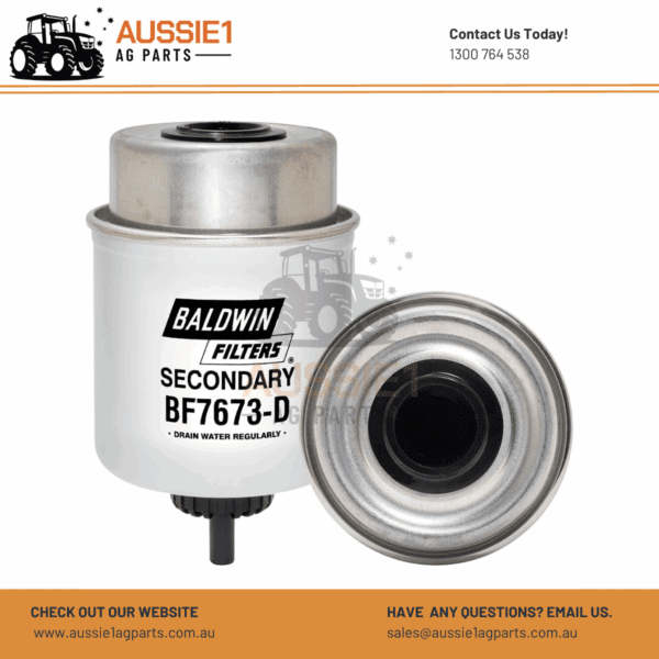 Baldwin Secondary Fuel/Water Coalescer Element with Drain BF7673-D (RE50455, RE58367, RE62418, P550351, FS19516)