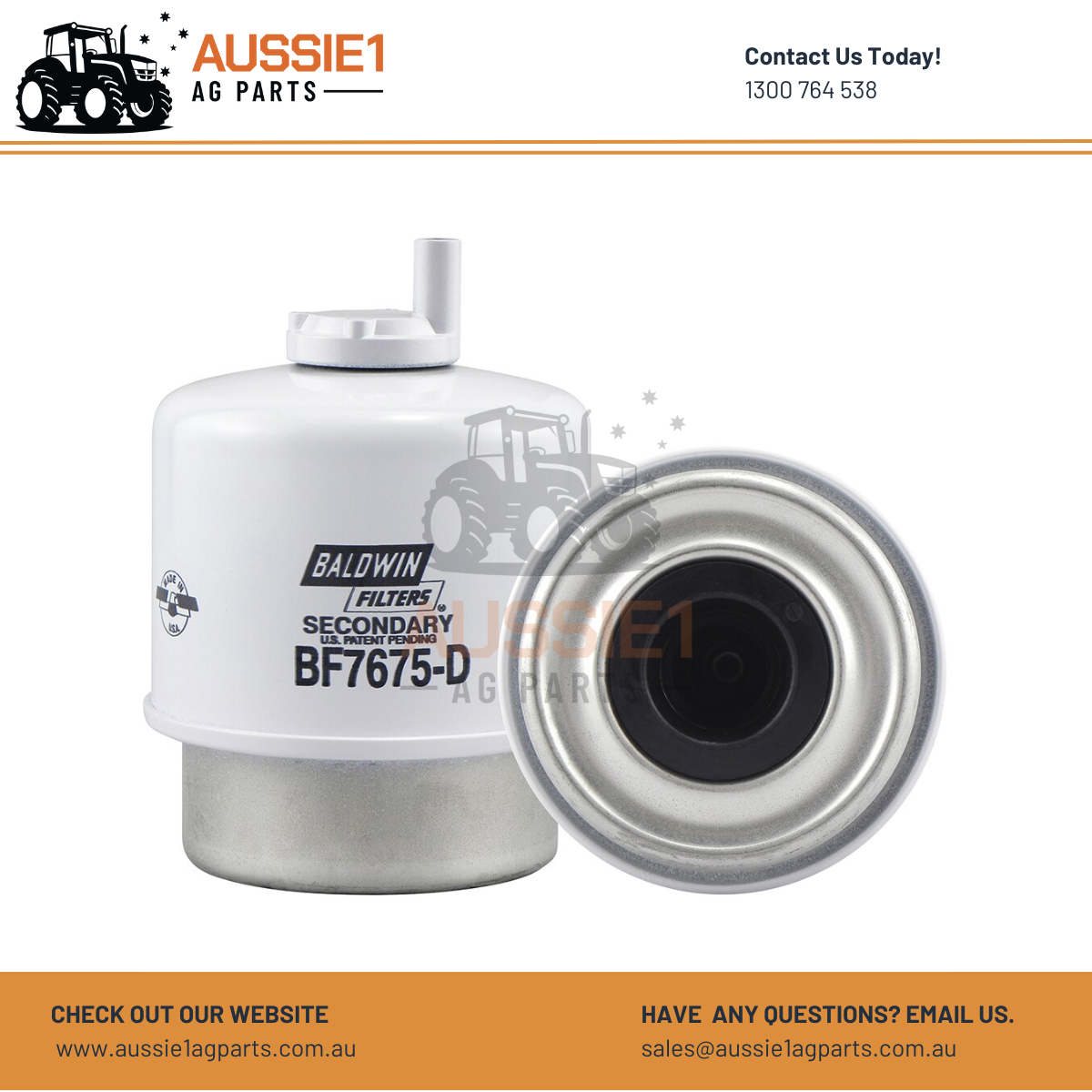 Baldwin Fuel/Water Separator Filter BF7675-D (RE60021, FS19573)