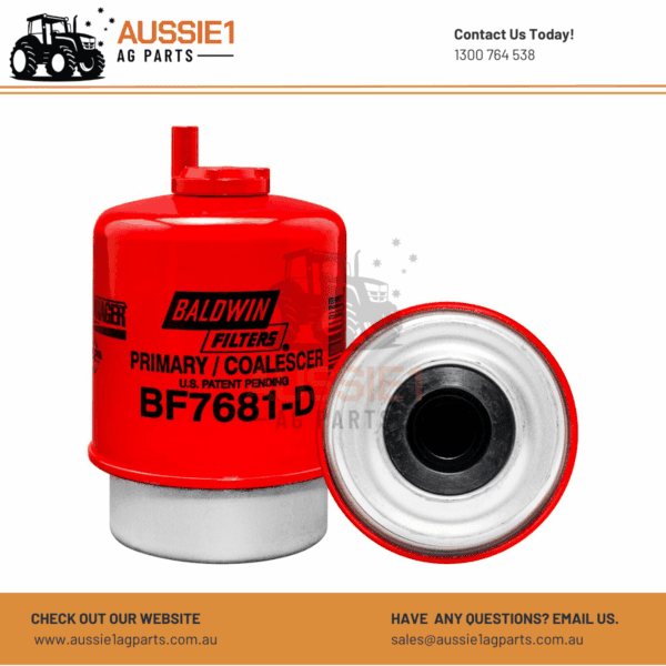 Baldwin Fuel/Water Coalescer Filter with Drain BF7681-D (87840591, 100-6374, 138-3100)