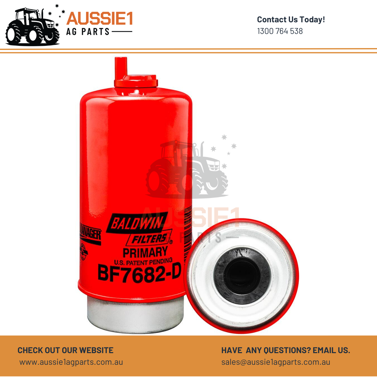 Baldwin Fuel/Water Separator Filter BF7682-D (RE62423, RE65431, 431892, F431892)