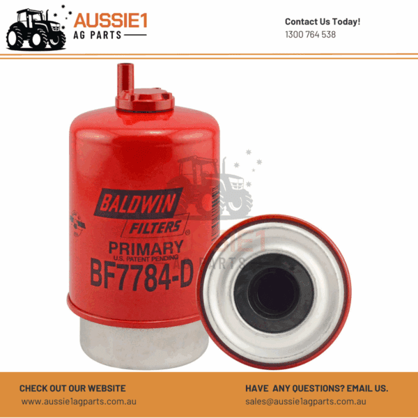 Baldwin Fuel/Water Separator Filter BF7784-D (87802332, RE517181)