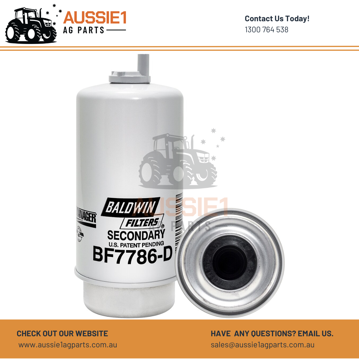 Baldwin Fuel/Water Separator Filter BF7786-D (RE509032)