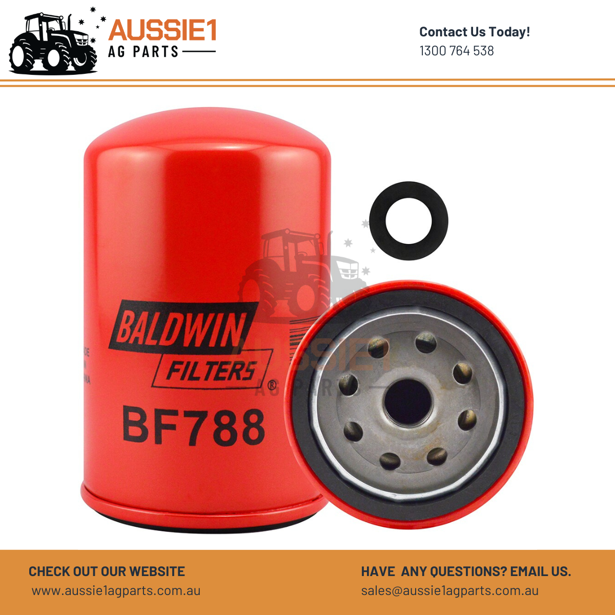 Baldwin Secondary Spin-on Fuel Filter BF788 (J903640, 390640)