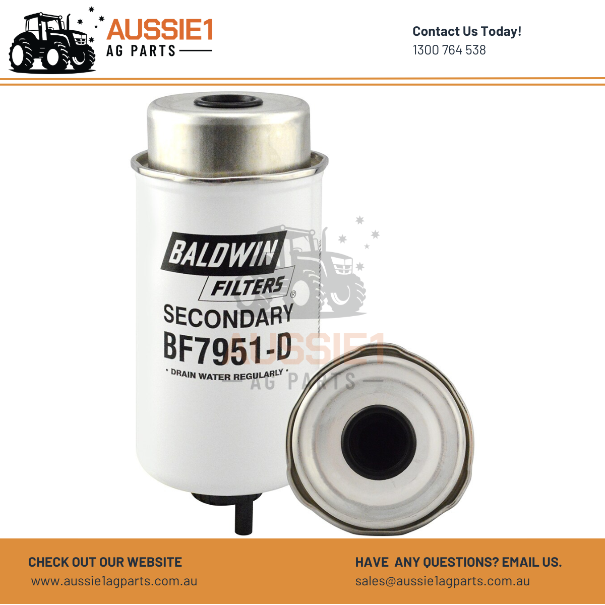 Baldwin Fuel/Water Separator Filter BF7951-D (504107584)