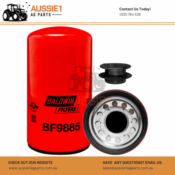 Baldwin Spin-on Fuel Filter BF9885 (2864993, 2893612, P555776, FF5776, WK12003)