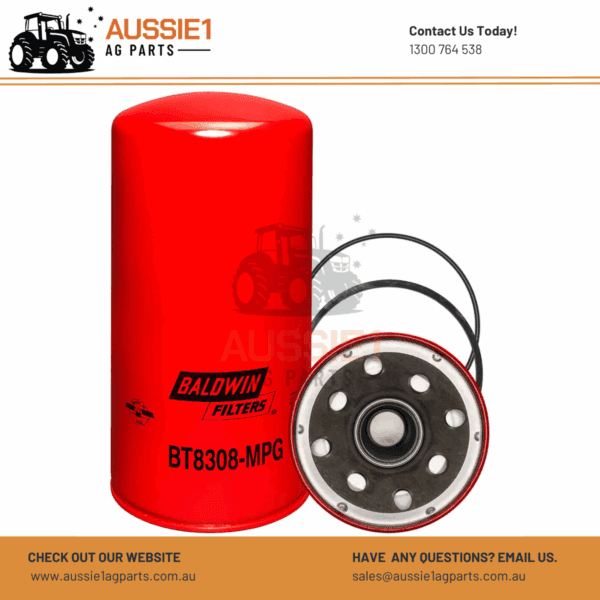 Baldwin Maximum Performance Glass Spin-on Hydraulic Filter BT8308-MPG (A177614, A177615, 1329214C1)