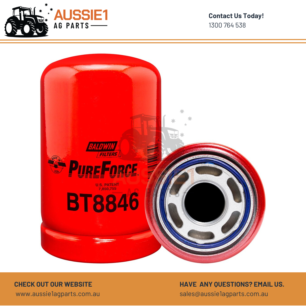 Baldwin Spin-on Hydraulic Filter BT8846 (D122562, AN203010, 67581001)