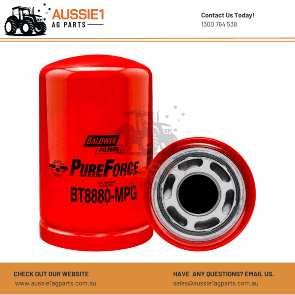 Baldwin Maximum Performance Glass Spin-on Hydraulic Filter BT8880-MPG (9706161, 89706161)