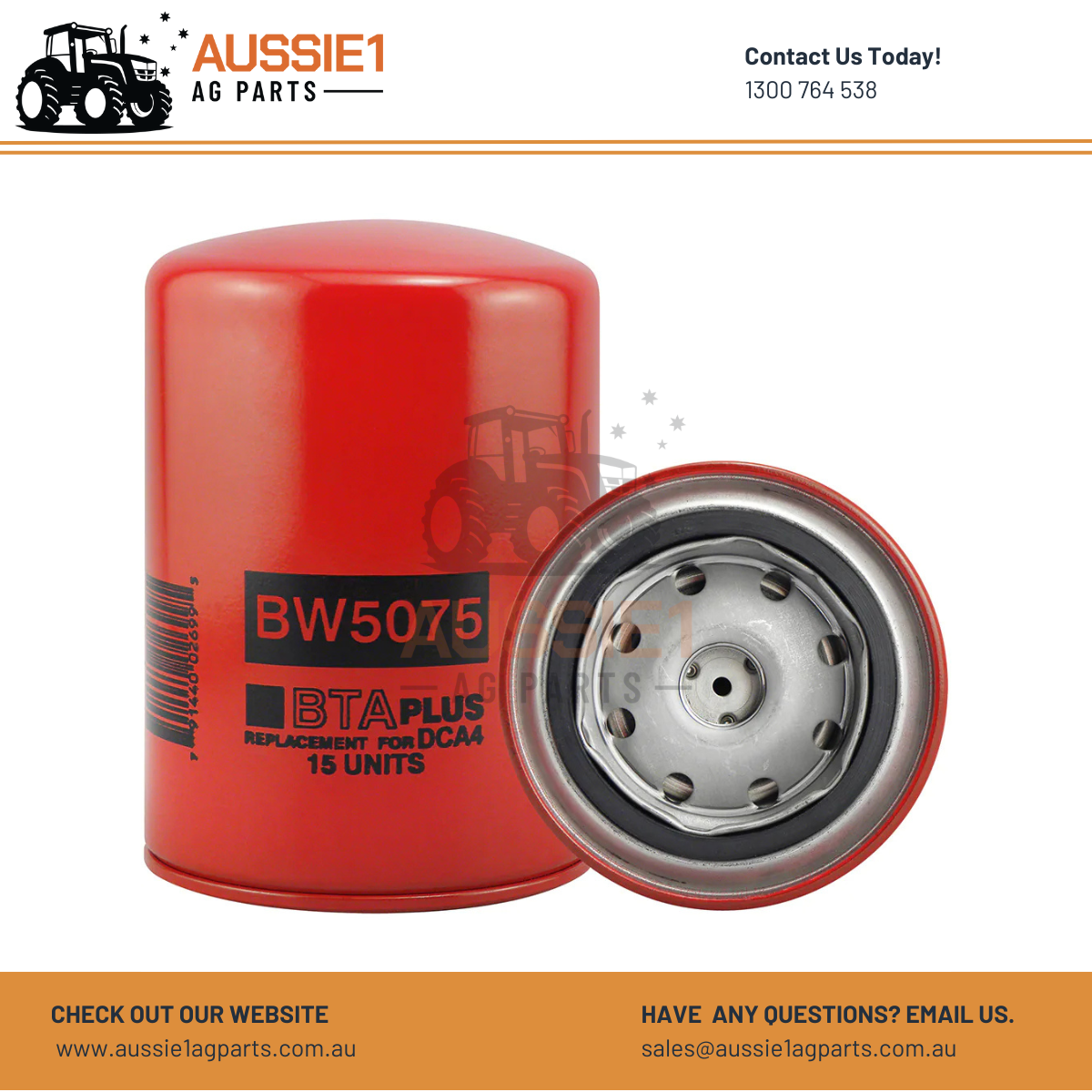 Baldwin Spin-on Coolant Filter with BTA PLUS Formula BW5075 (3318318, WF2075)