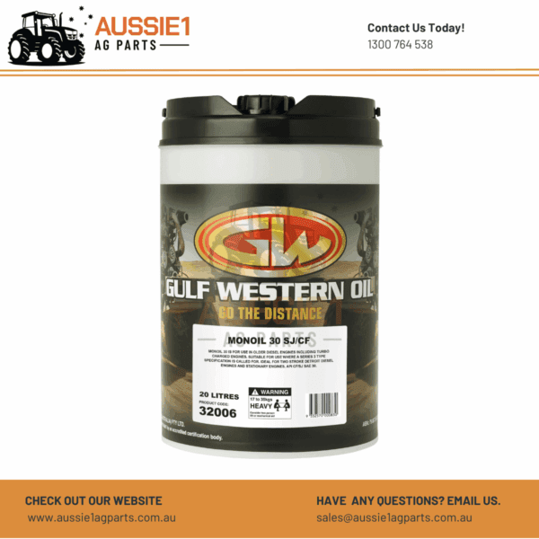 Gulf Western Oil Monoil 30 - 20L - 32006