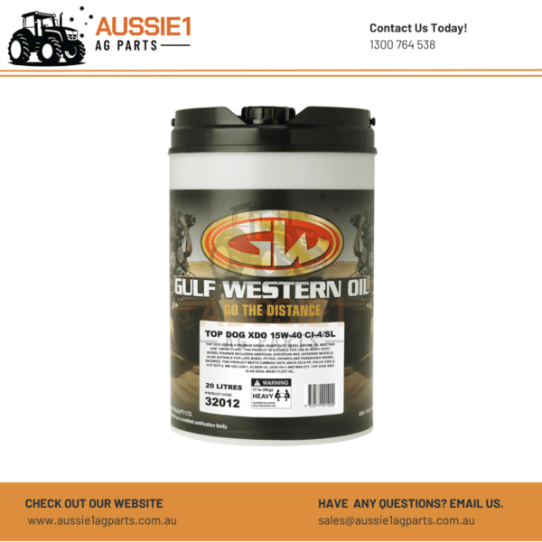 Gulf Western Oil Top Dog XDO 15W-40 - 20L - 32012
