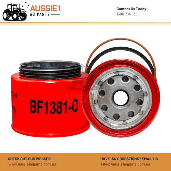 Baldwin BF1381-O Fuel Filter with Open End for Bowl (R12P, P551768, FS19627)