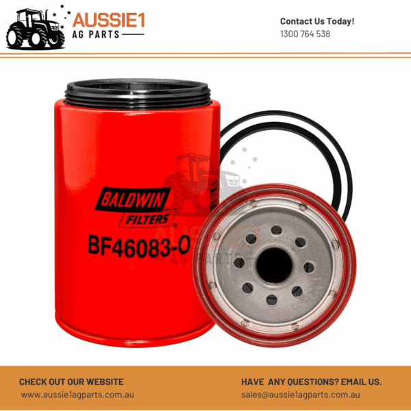 Baldwin BF46083-O Spin-on Fuel Filter with Open End for Bowl (RE500186, 1393640)