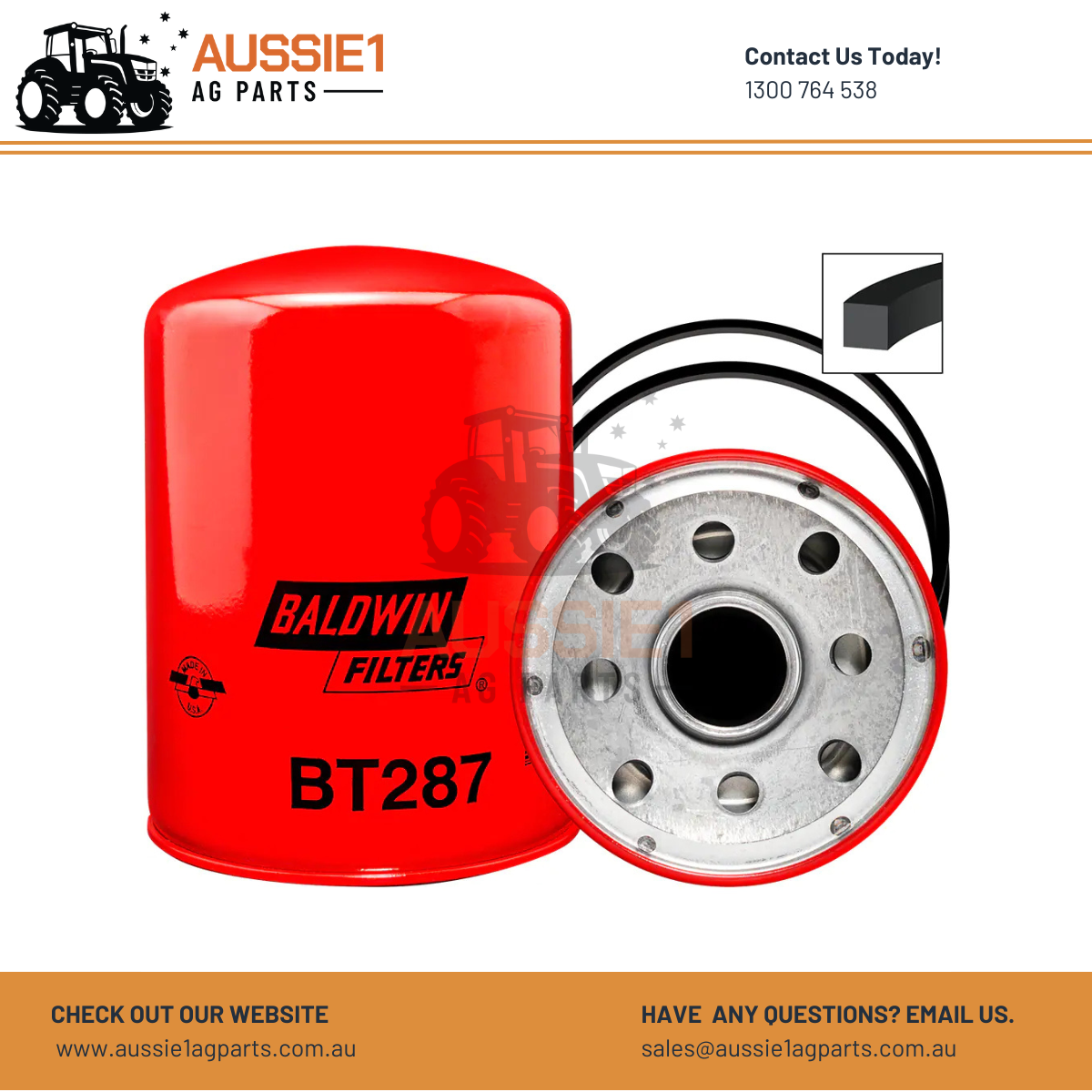 Baldwin BT287 Hydraulic Filter (AR43261, AR43634, 6552507, A57857)