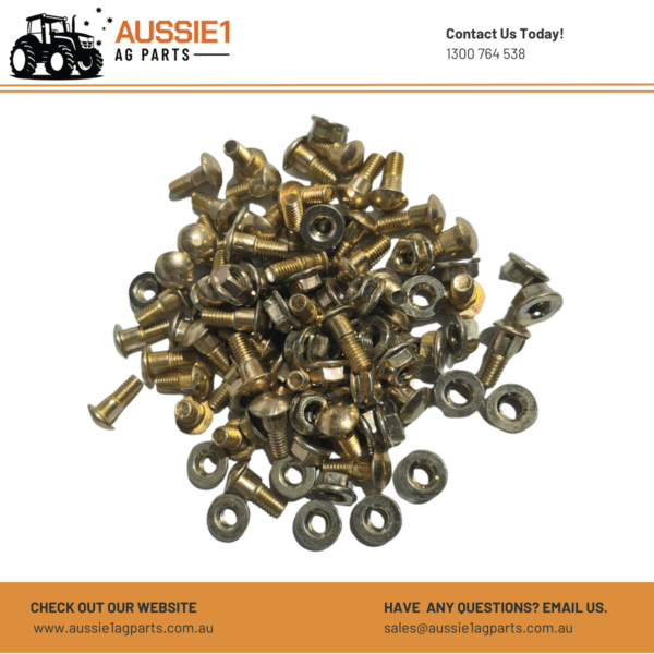 Bolt and Nut Pack of 50 to Suit John Deere (H158341, 14M7303, H125891)