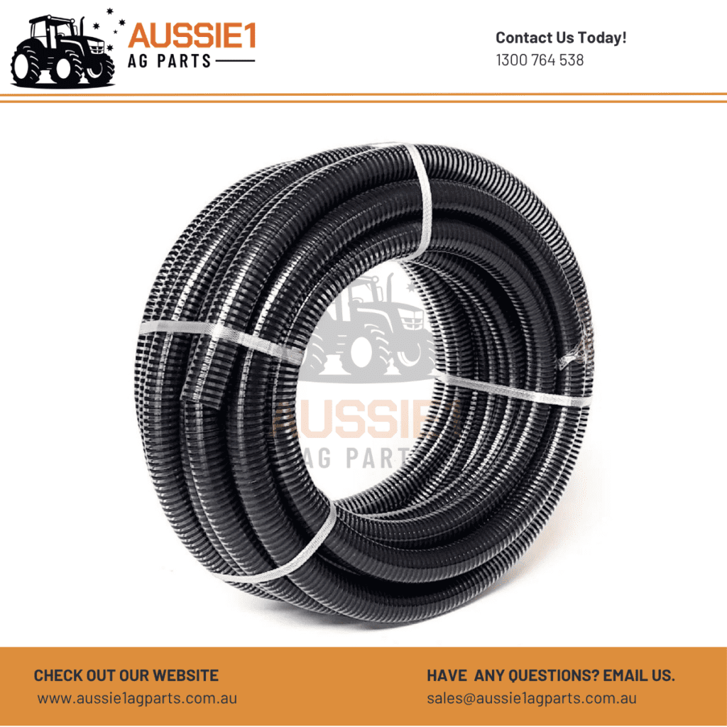 Air Seeder Hose Clear/Black PVC 25mm - 20m Coil