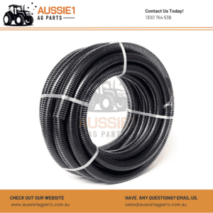 Air Seeder Hose Clear/Black PVC 38mm - 20m Coil